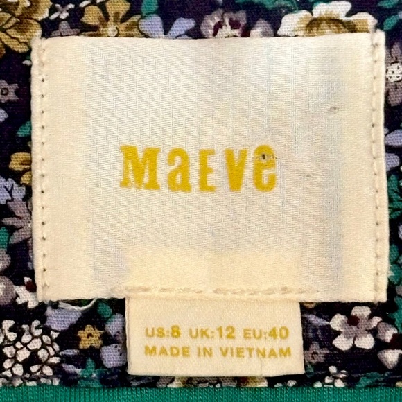 Anthropologie MAEVE Boho Green Floral Dress Sz. 8 - Picture 11 of 13